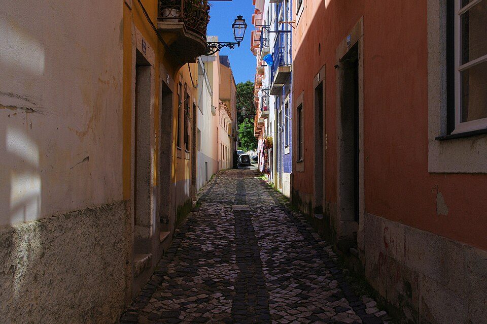 The narrow streets of Alfama — neighborhood context for a fado evening.